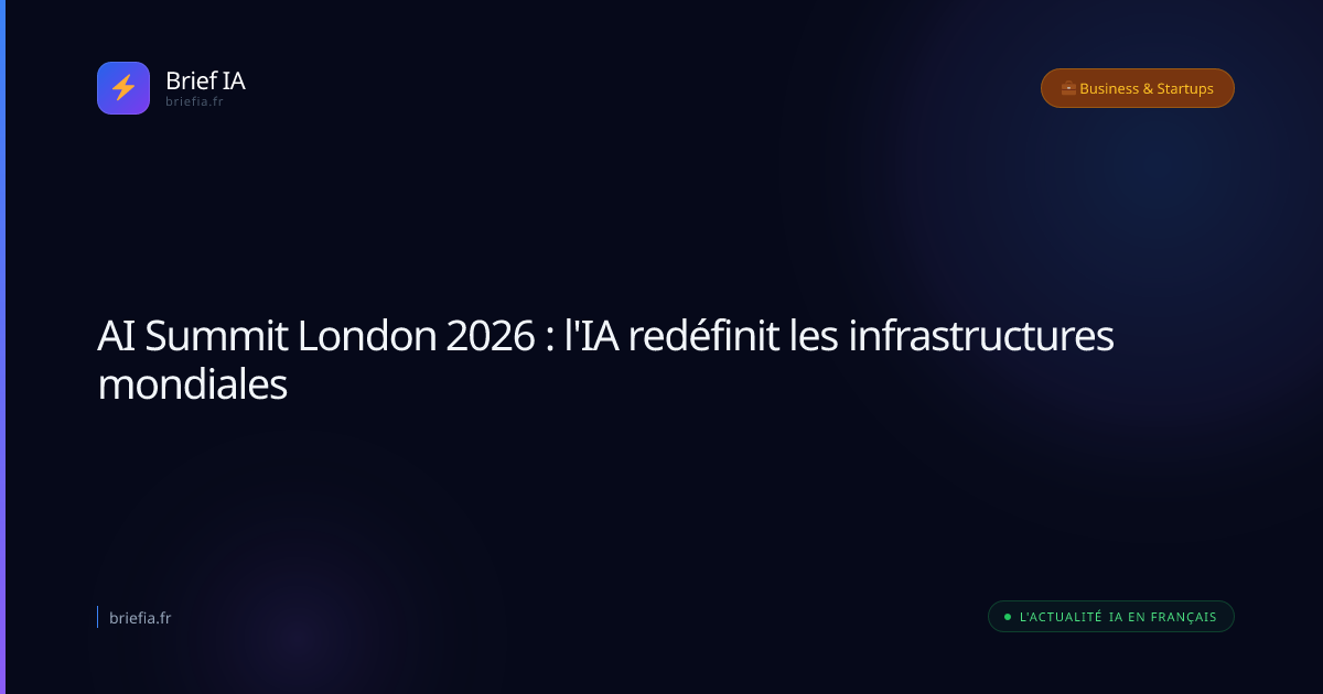 Brief IA : AI Summit London 2026 : l'IA redéfinit les infrastructures mondiales
