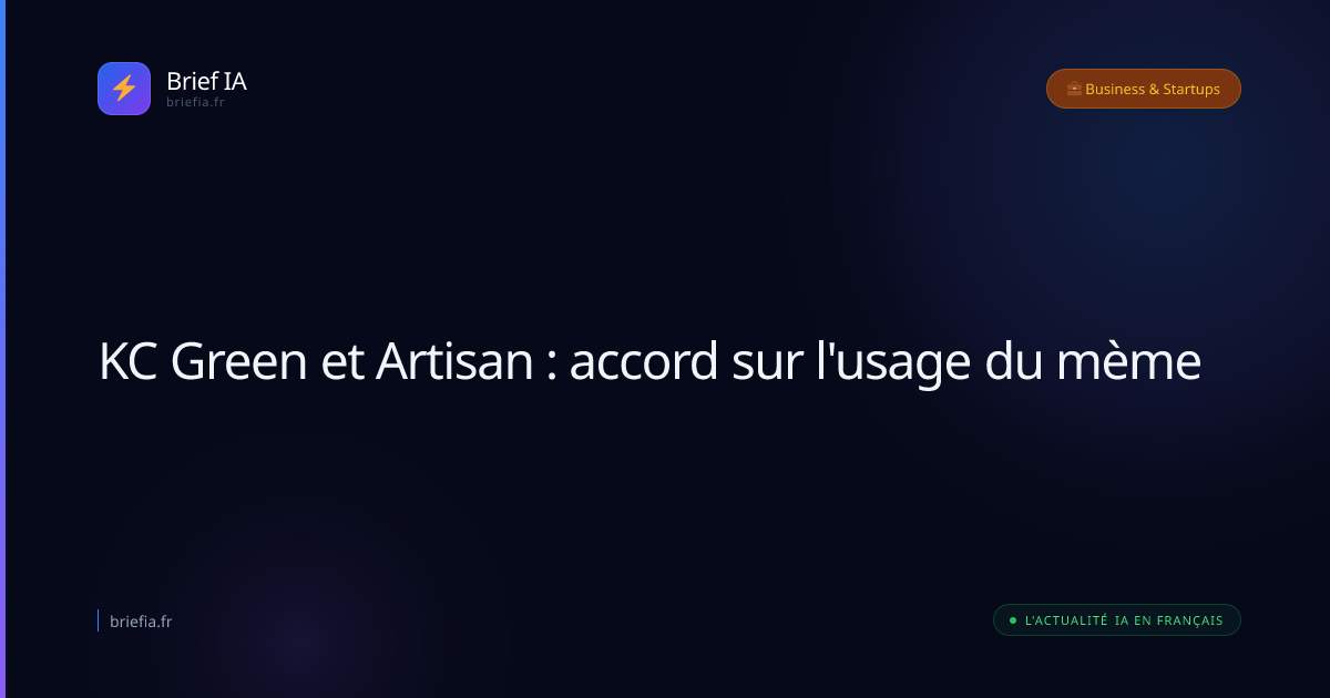 Brief IA : KC Green et Artisan : accord sur l'usage du mème