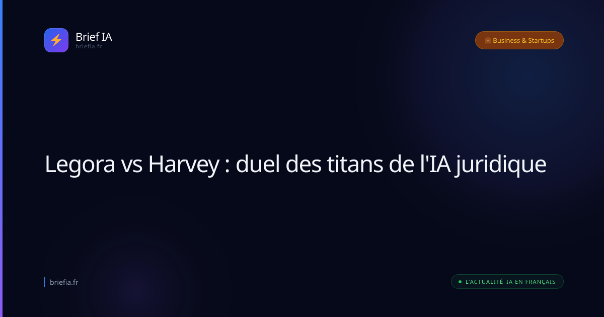 Brief IA : Legora vs Harvey : duel des titans de l'IA juridique