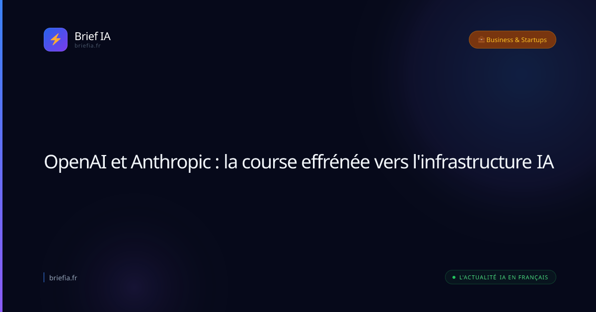 Brief IA : OpenAI et Anthropic : la course effrénée vers l'infrastructure IA