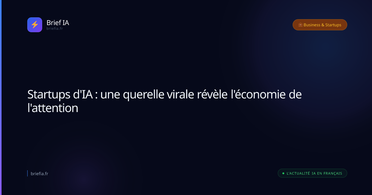 Brief IA : Startups d'IA : une querelle virale révèle l'économie de l'attention