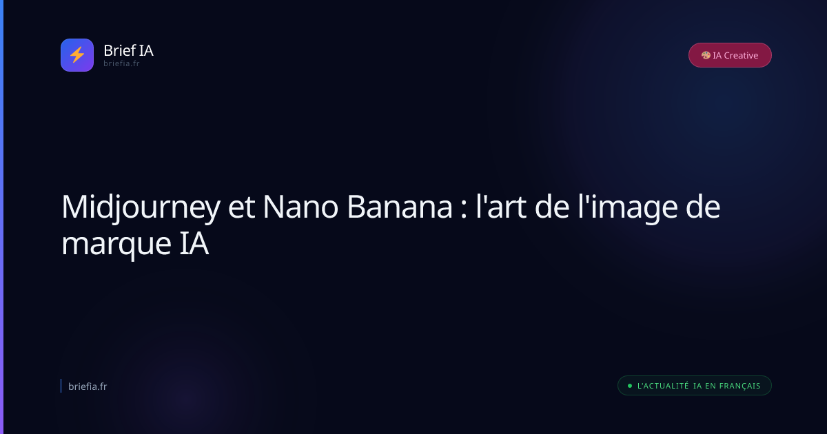 Brief IA : Midjourney et Nano Banana : l'art de l'image de marque IA