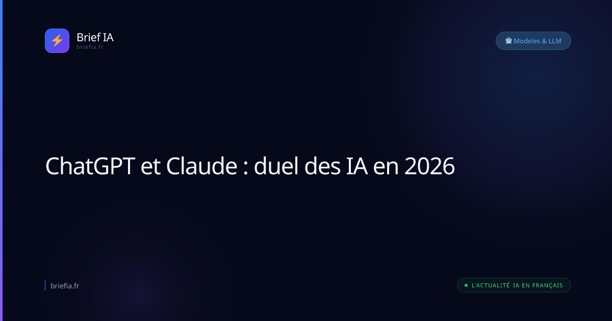 Brief IA : ChatGPT et Claude : duel des IA en 2026