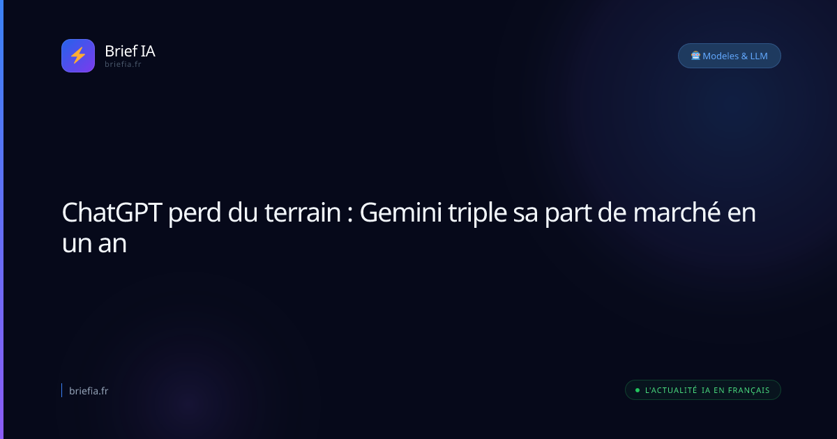 Brief IA : ChatGPT perd du terrain : Gemini triple sa part de marché en un an