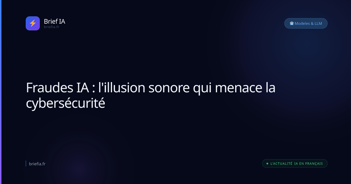 Brief IA : Fraudes IA : l'illusion sonore qui menace la cybersécurité