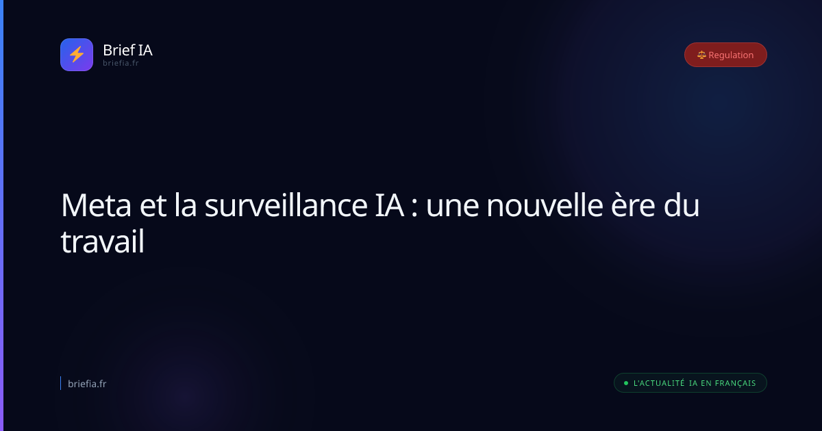 Brief IA : Meta et la surveillance IA : une nouvelle ère du travail