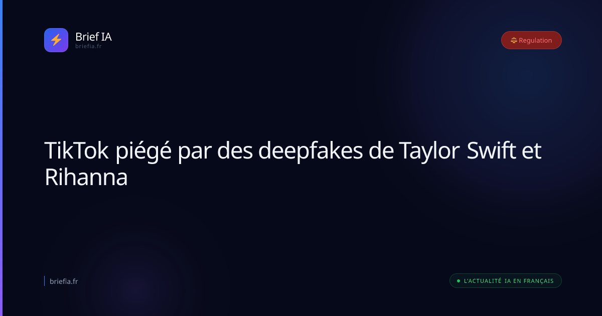 Brief IA : TikTok piégé par des deepfakes de Taylor Swift et Rihanna