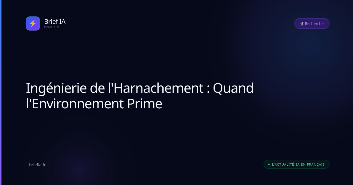 Brief IA : Ingénierie de l'Harnachement : Quand l'Environnement Prime