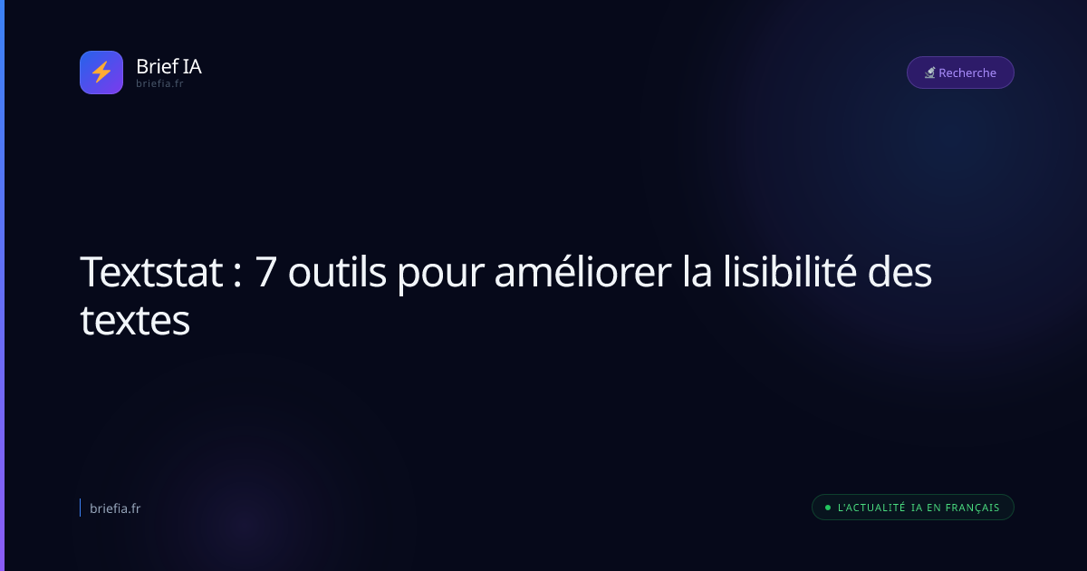 Brief IA : Textstat : 7 outils pour améliorer la lisibilité des textes