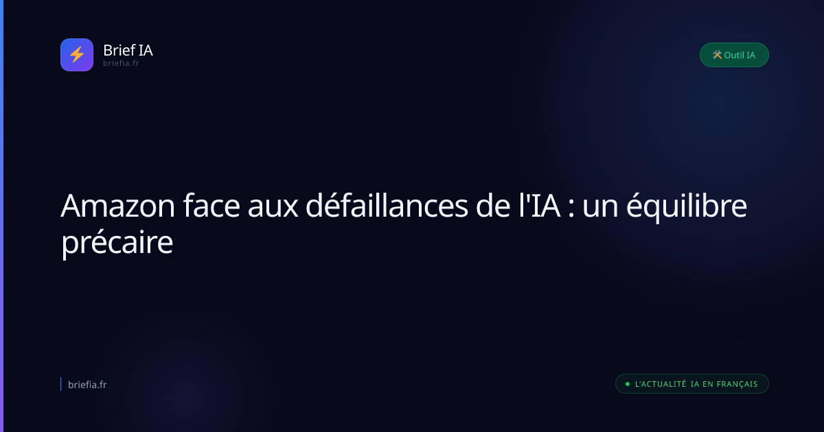 Brief IA : Amazon face aux défaillances de l'IA : un équilibre précaire