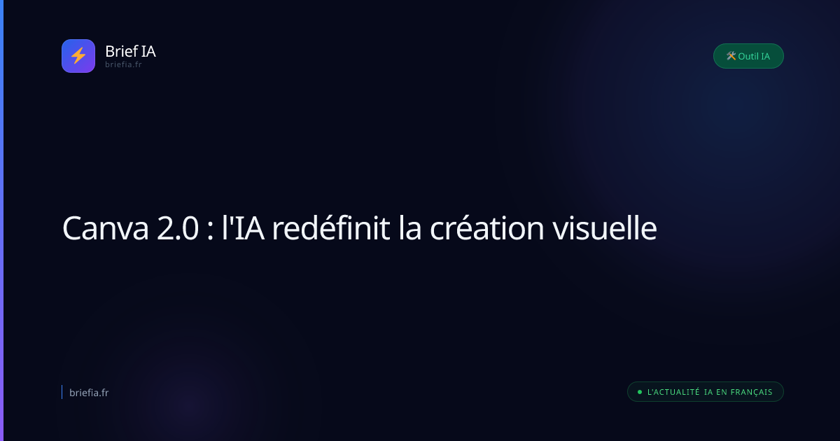 Brief IA : Canva 2.0 : l'IA redéfinit la création visuelle