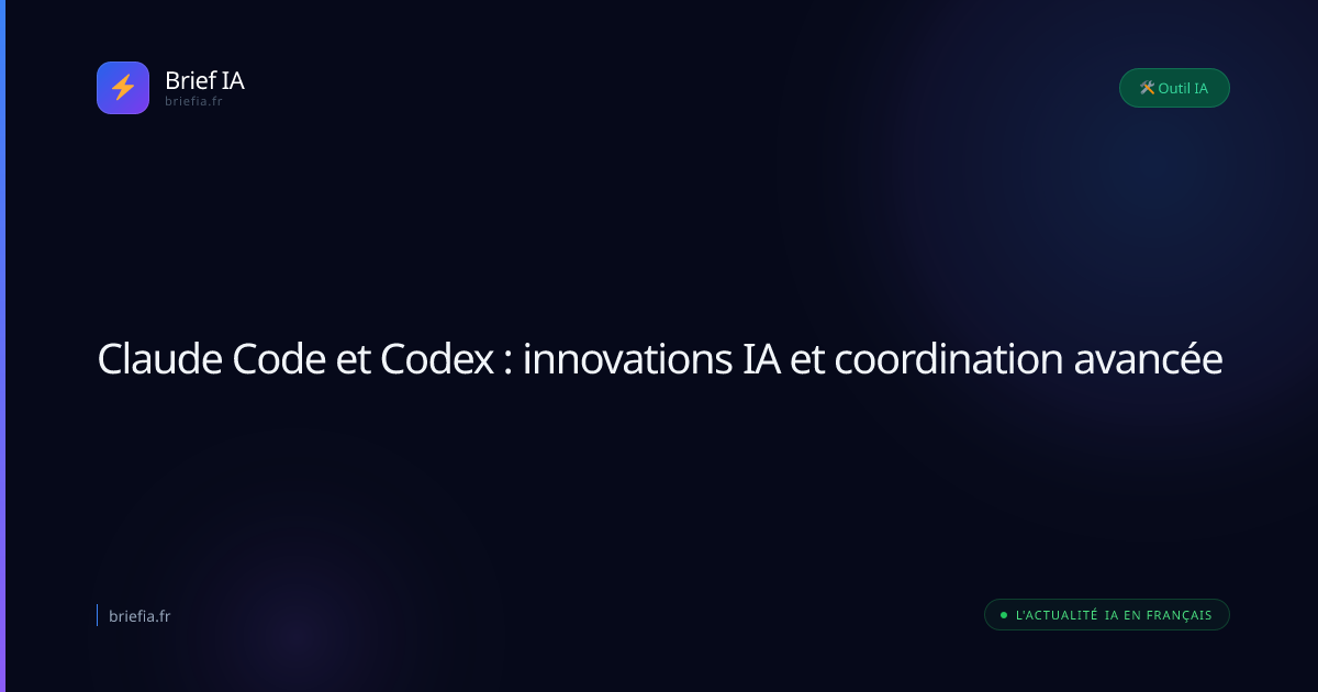 Brief IA : Claude Code et Codex : innovations IA et coordination avancée
