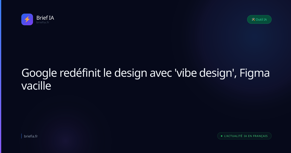 Brief IA : Google redéfinit le design avec 'vibe design', Figma vacille