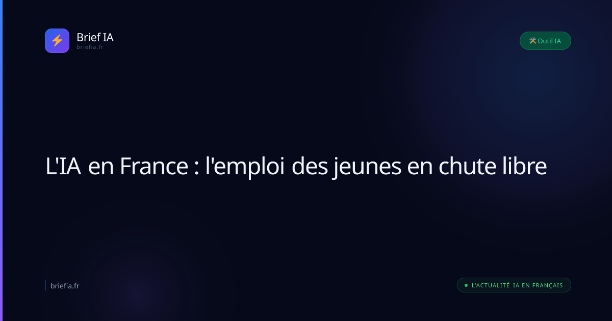 Brief IA : L'IA en France : l'emploi des jeunes en chute libre