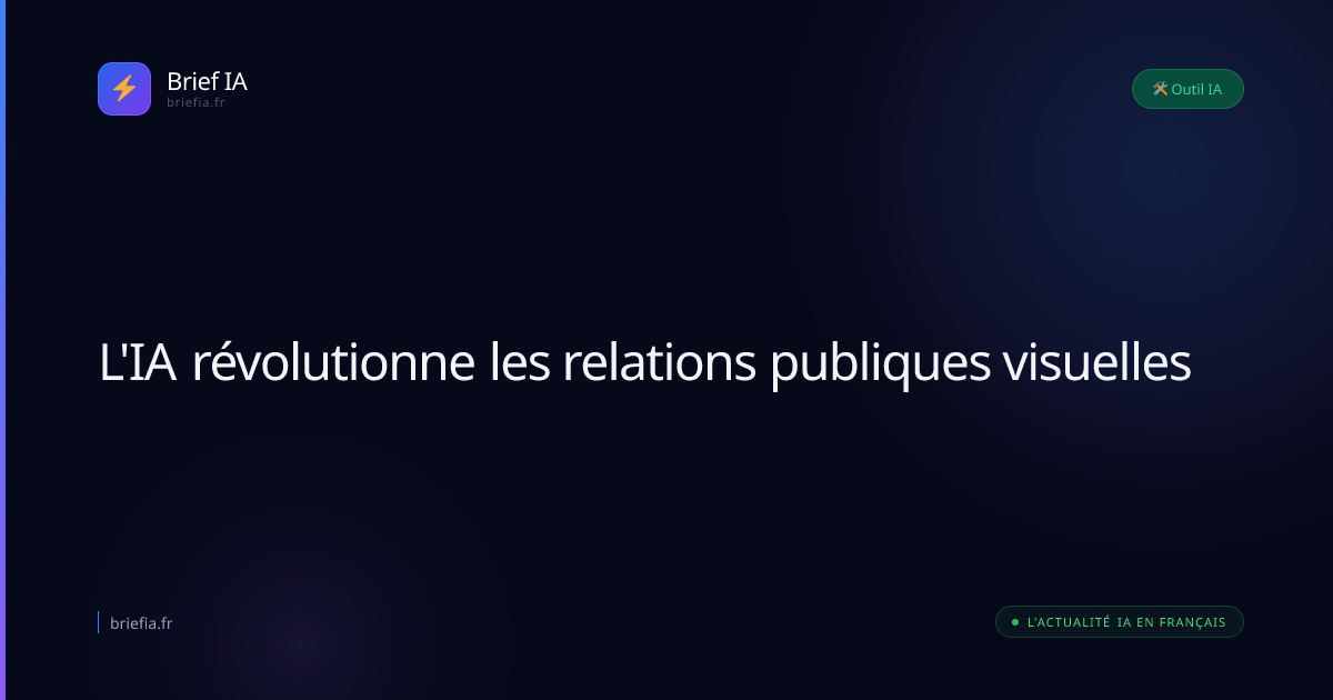 Brief IA : L'IA révolutionne les relations publiques visuelles