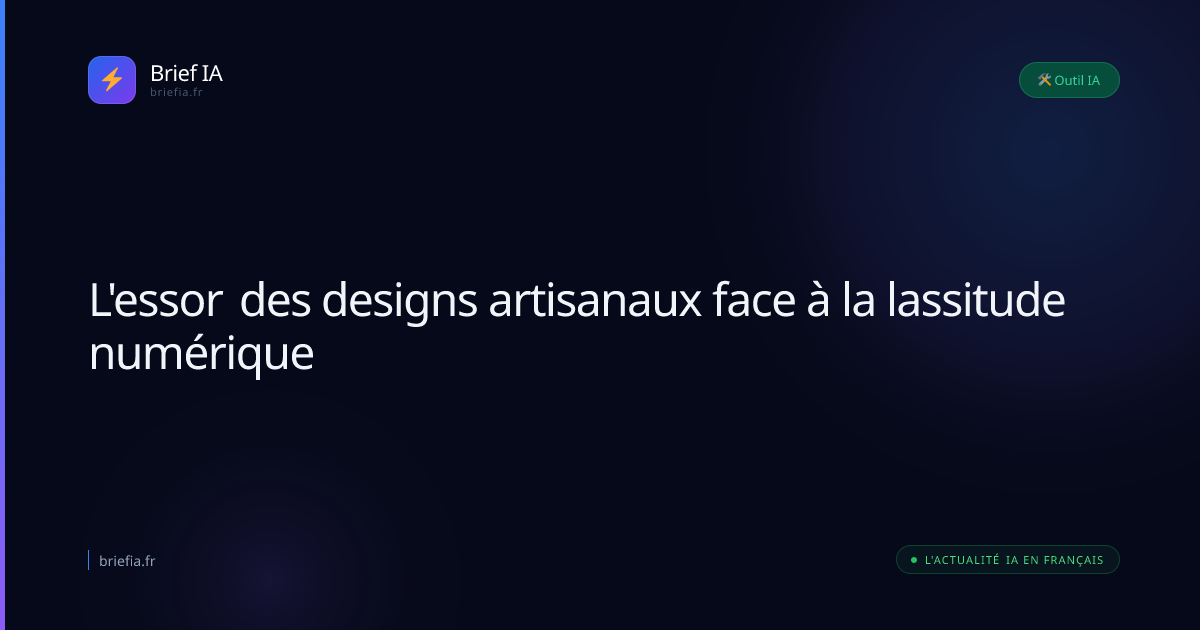 Brief IA : L'essor des designs artisanaux face à la lassitude numérique